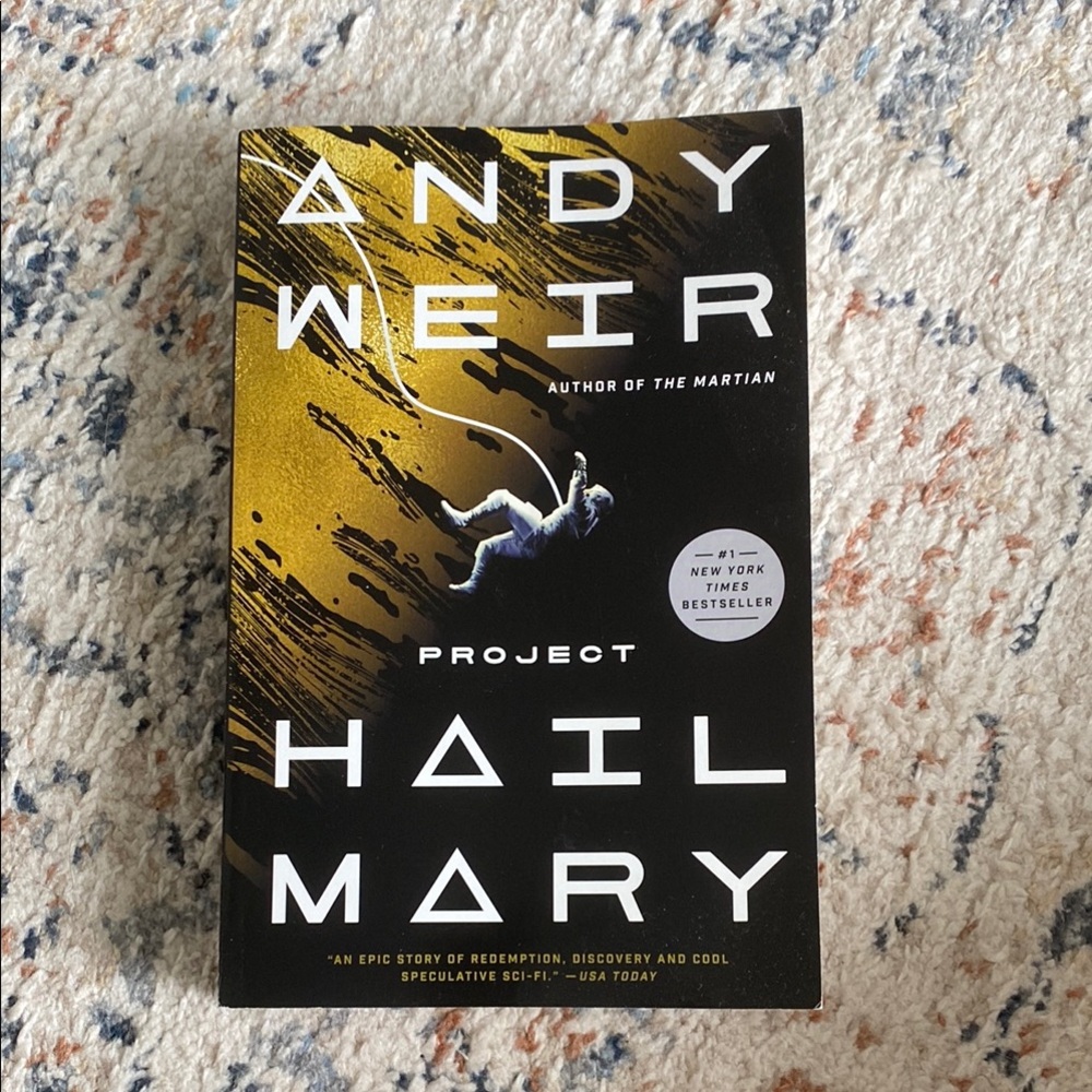 Project Hail Mary Book - Black and Gold Cover